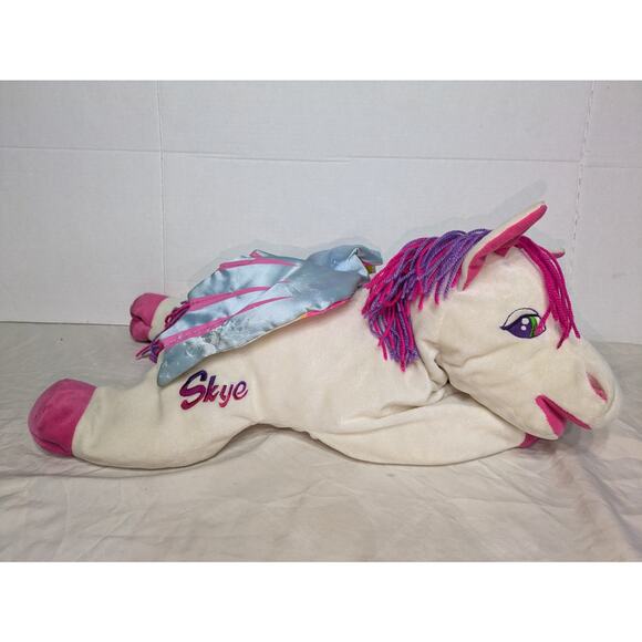 RARE Vintage 90s Lisa Frank SKYE Pegasus Rainbow Horse Plush Large 22" READ - Picture 1 of 16